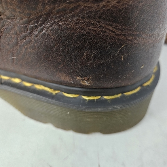 Dr. Martens Brown Oxfords with Classic Round Toe and Thick Soles - Picture 8 of 8